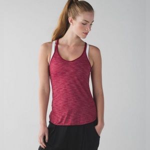 Lululemon What The Sport Singlet II Heathered Cranberry Size 4